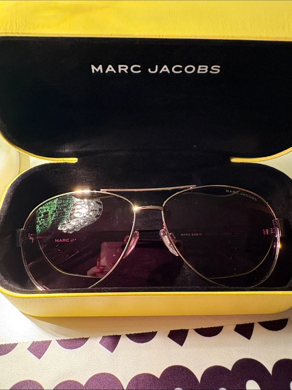 Marc Jacobs Women's Purple Gradient Aviator Sunglasses